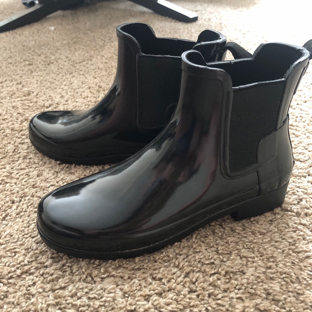 Hunter Refined Chelsea Boots Gloss Wellington